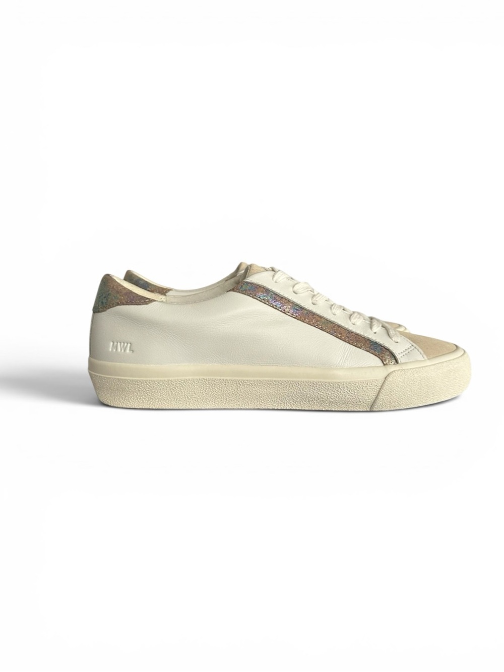 NWOT Madewell Sidewalk Low-Top Sneakers in Iridescent Leather Women’s Size 8.5